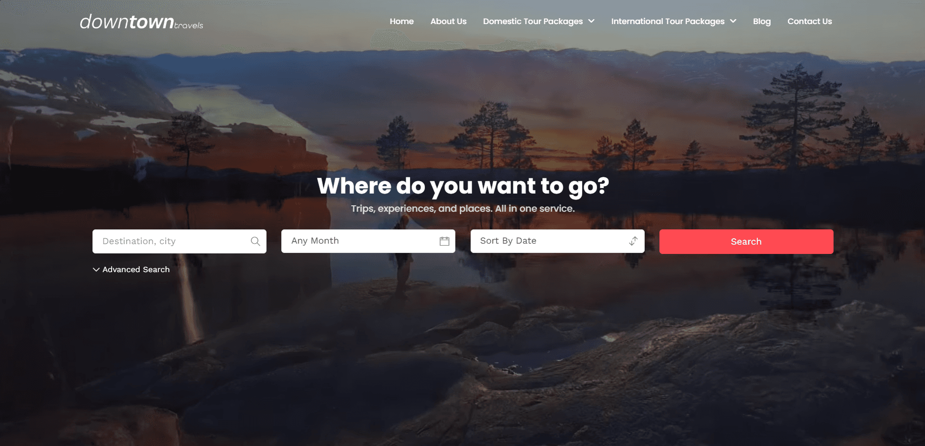 Downtown Travels — PHP, MySQL, Bootstrap 5