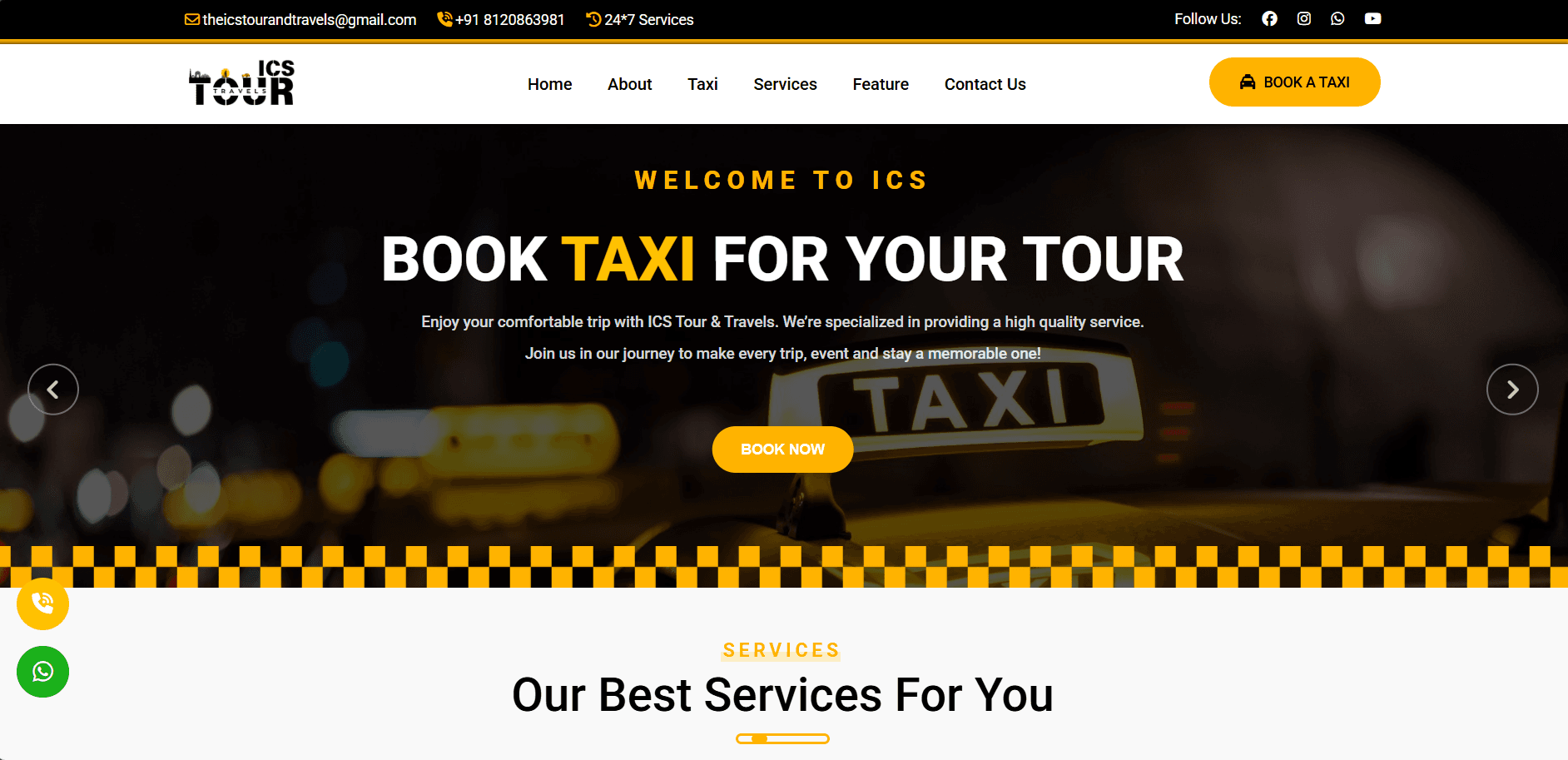 ICS Tour & Travels — PHP, MySQL, Bootstrap 5